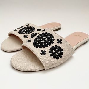 J. Crew Embroidered Cora Slide Sandal